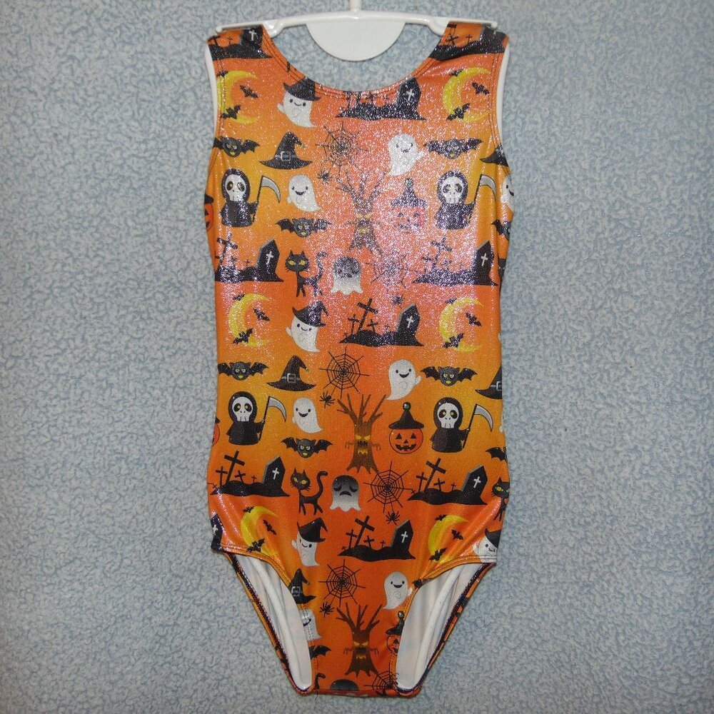 Orange Halloween Leotard 14A